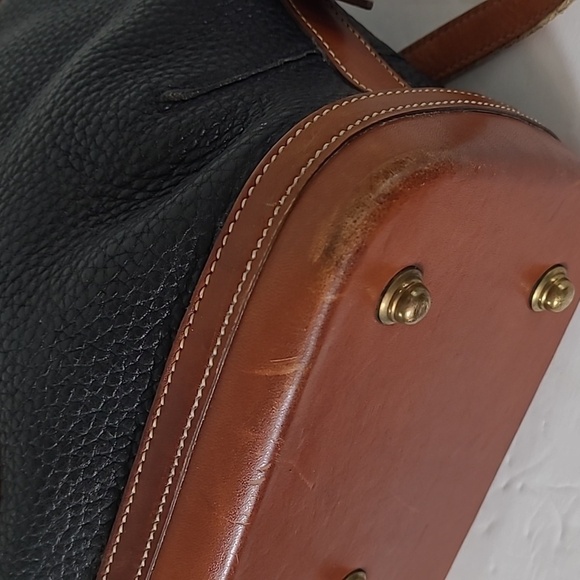 Dooney & Bourke All Weather Leather Norfolk Case Shoulder Bag /Satchel - Black - Picture 13 of 17